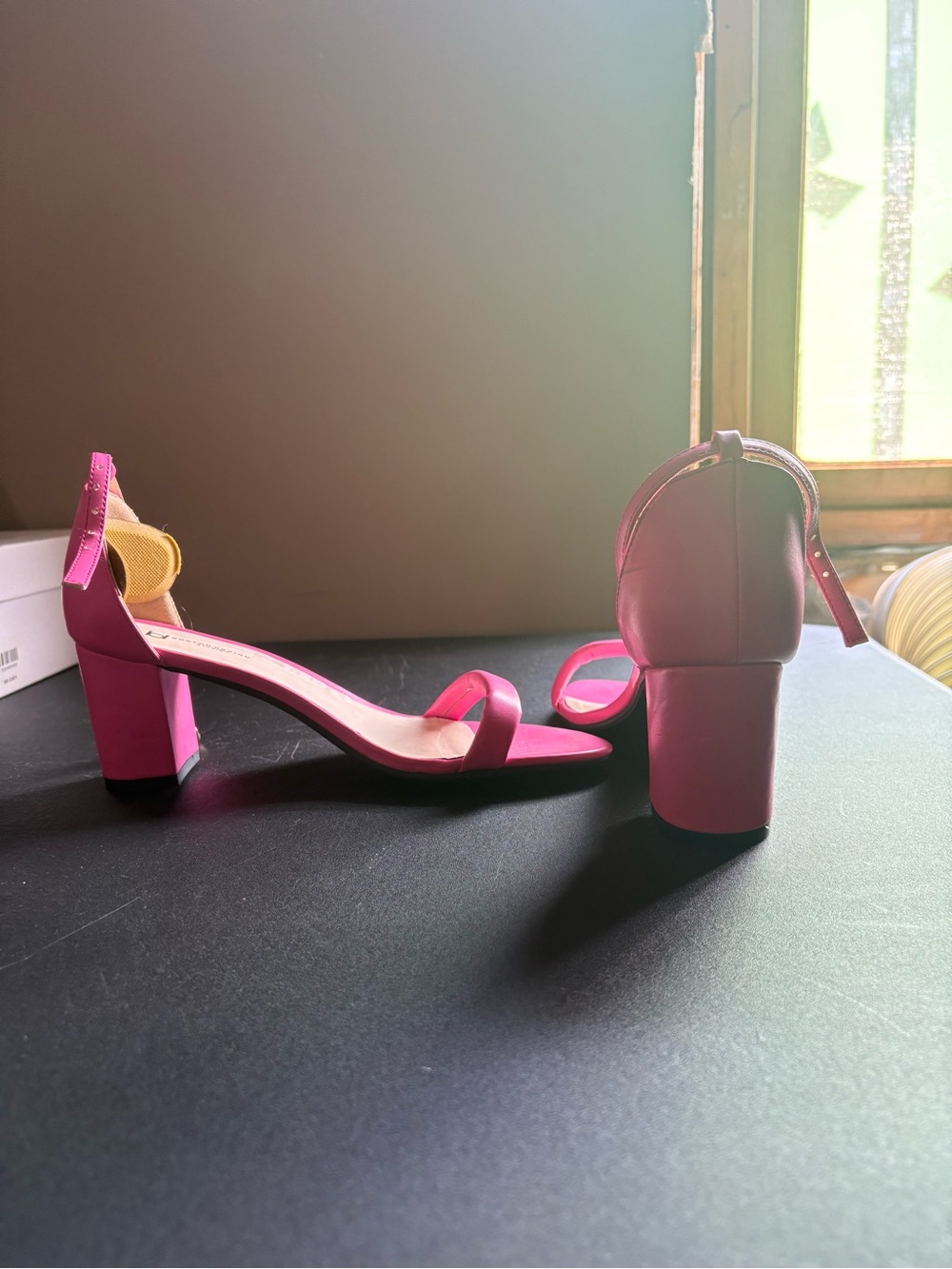 Aldo Hot Pink Block Heel Sandals